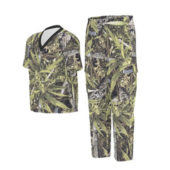 RealBud Camo Unisex Scrub Set - V Neckline, 2 Pockets, Birdseye Fabric Yoycol