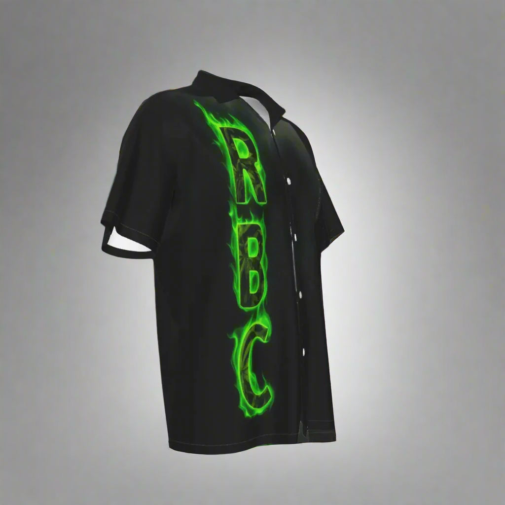 RealBud Camo Men's Hawaiian Shirt with Pocket - Four-Way Stretch & Short Sleeve Yoycol