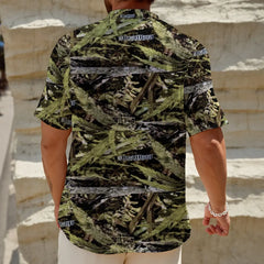 RealBud Camo Men's Henley Polo Shirt - Lightweight 100% Polyester Comfort Fit for Warm Weather Yoycol