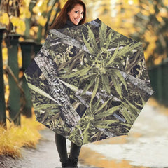 RealBud Camo Festival Size Umbrella - Cannabis Inspired, Windproof & Waterproof Yoycol